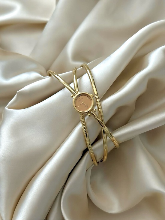 Seiko Accessories - AUTHENTIC VERY RARE VINTAGE WAKO BY SEIKO DAINTY BANGLE GOLD WATCH